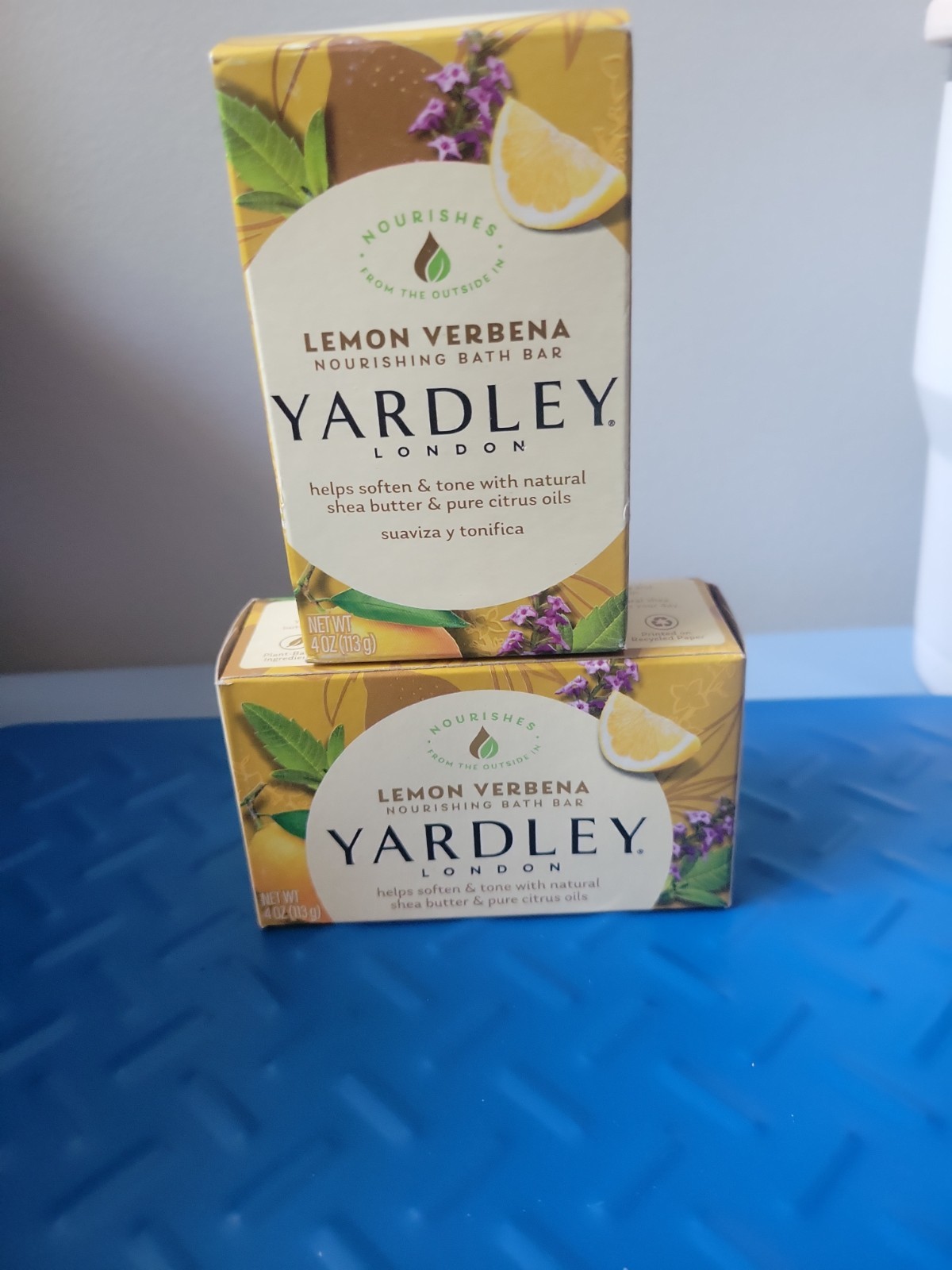 2 Pack Yardley Lemon Verbena With Shea Butter Bar Soap 4 Ounce Each