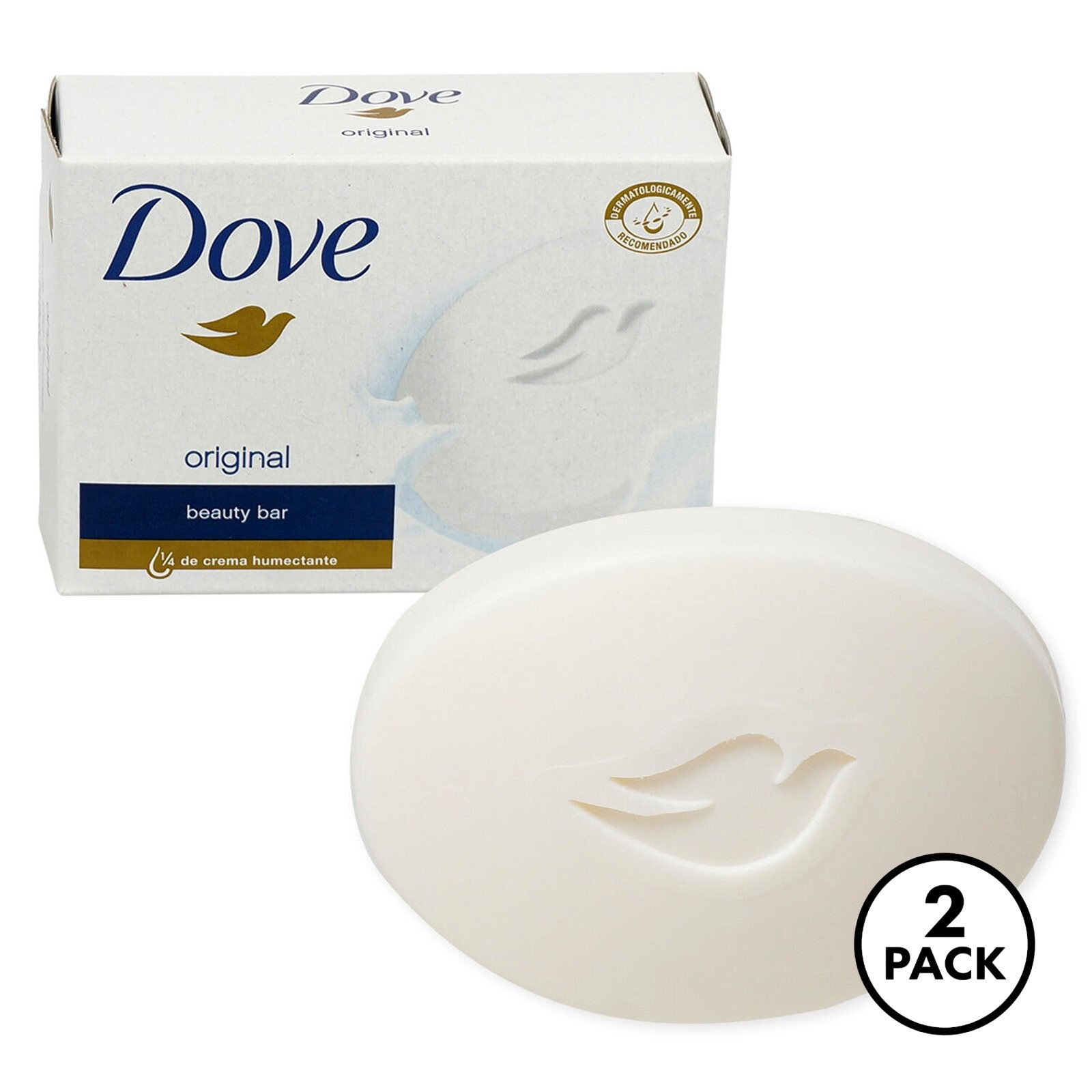 2 Pack Dove Deep Moisturizing Cream Beauty Bar Hand Soap Facial or Body, 4oz