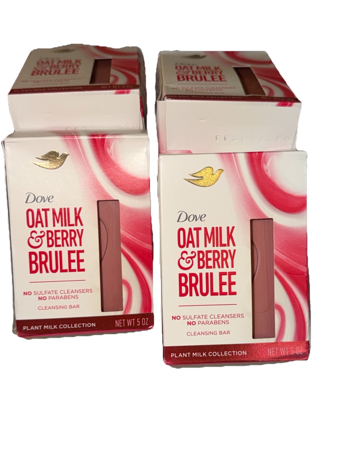 Lot Of 8 Dove Oat Milk & Berry Brûlée Plant Milk Cleansing Bar Soap 5oz