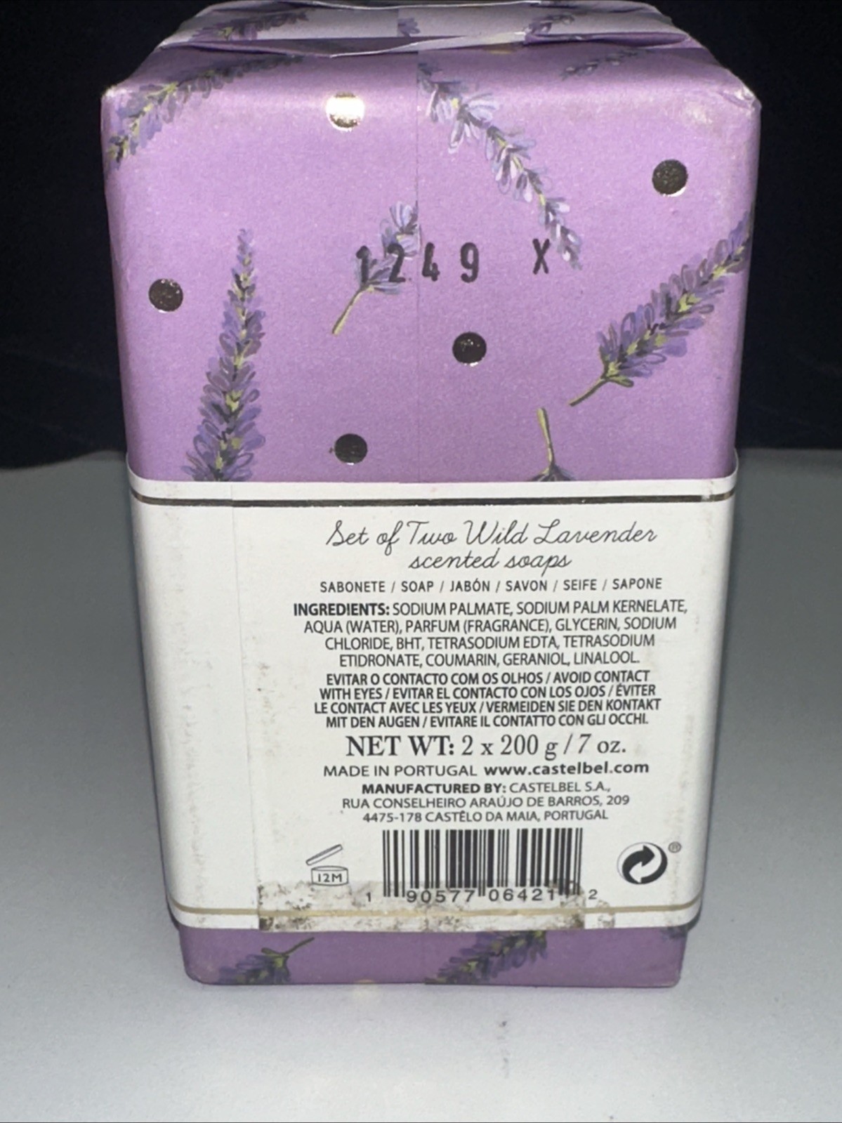 LOT OF 6-Castelbel Luxury Scented Bath Bar Soap 2 WATERMELON & 4 WILD LAVENDER