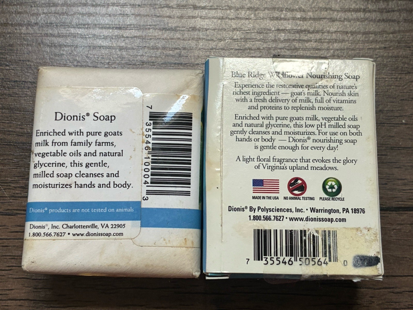 Dioni’s Goats milk Soap Bars 2.7oz Ea Blue Ridge Wildflower
