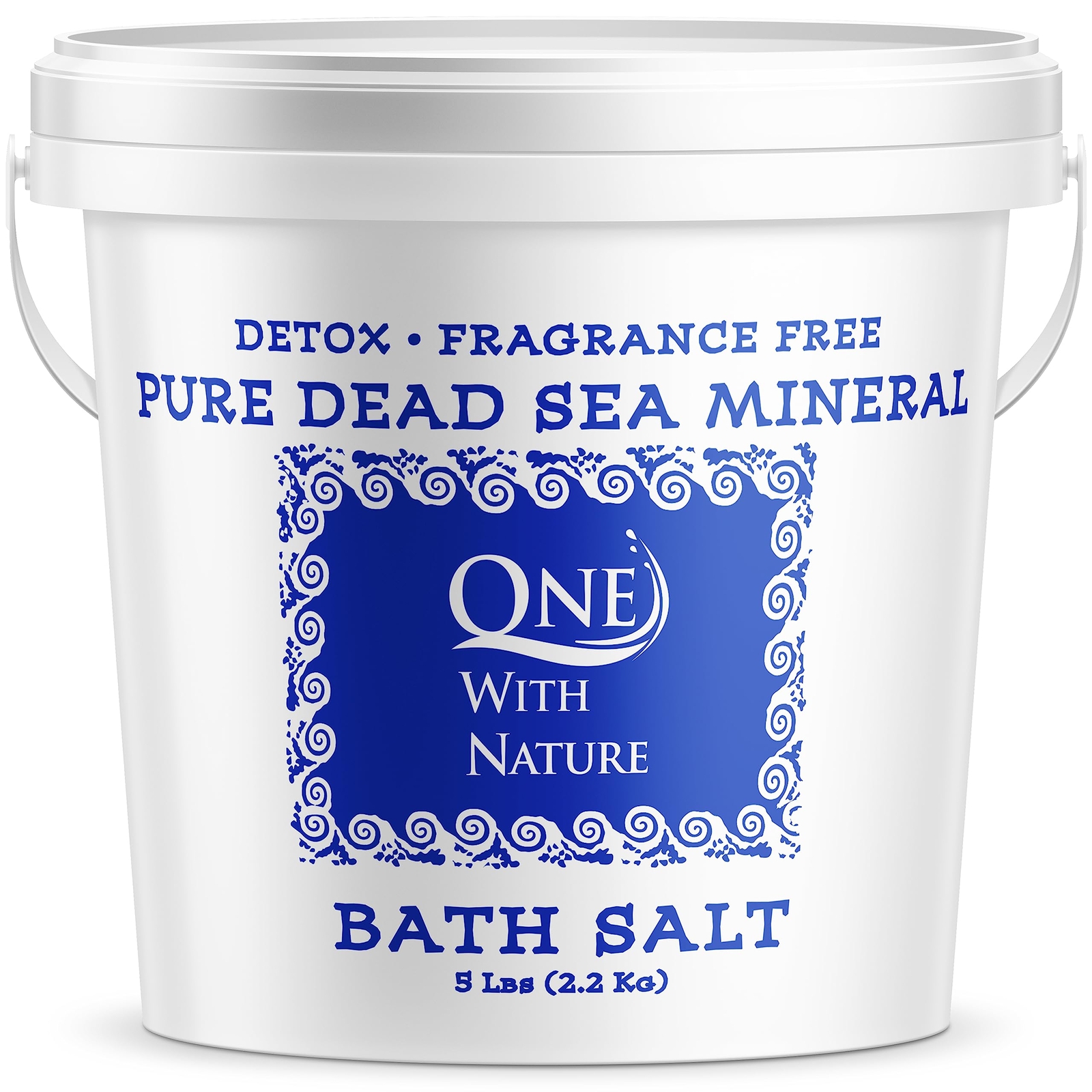 One With Nature Bath Salt Dead Sea Minerals 5lb (Pack of 3)