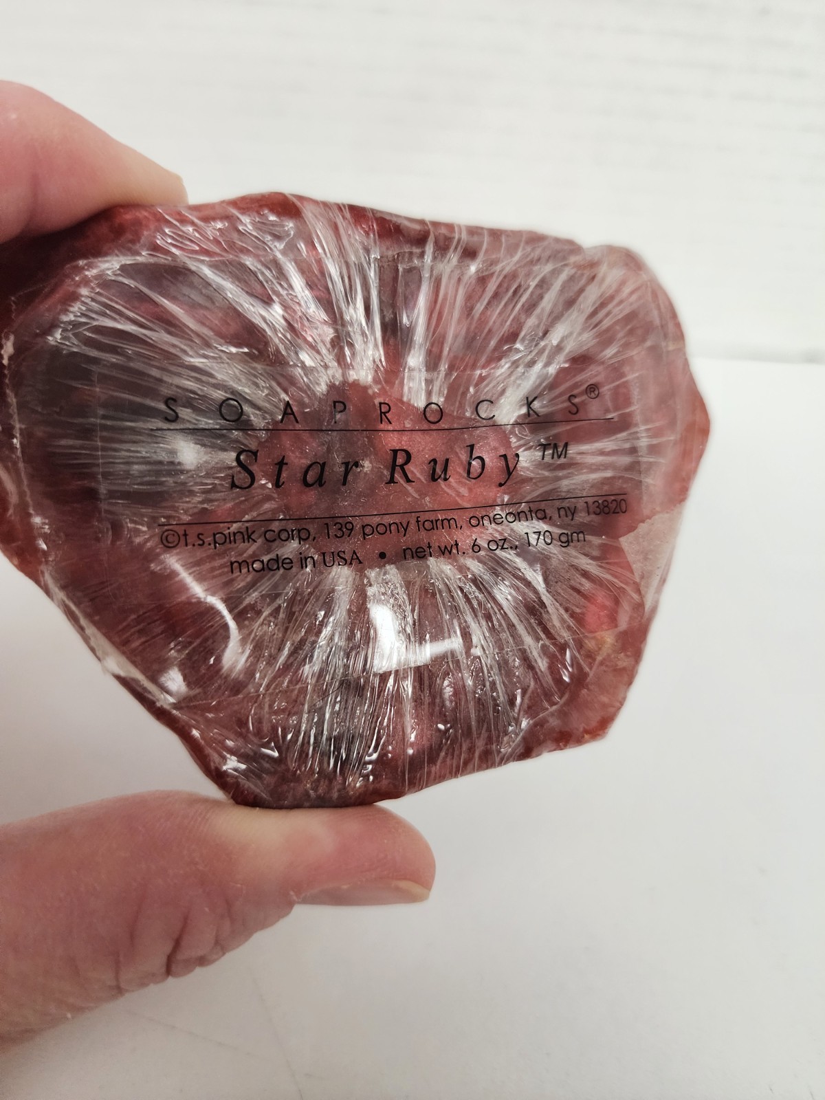 T S Pink SoapRocks, SOAP ROCK Star Ruby 6oz Lg Crystal Mineral Birthstone Soap