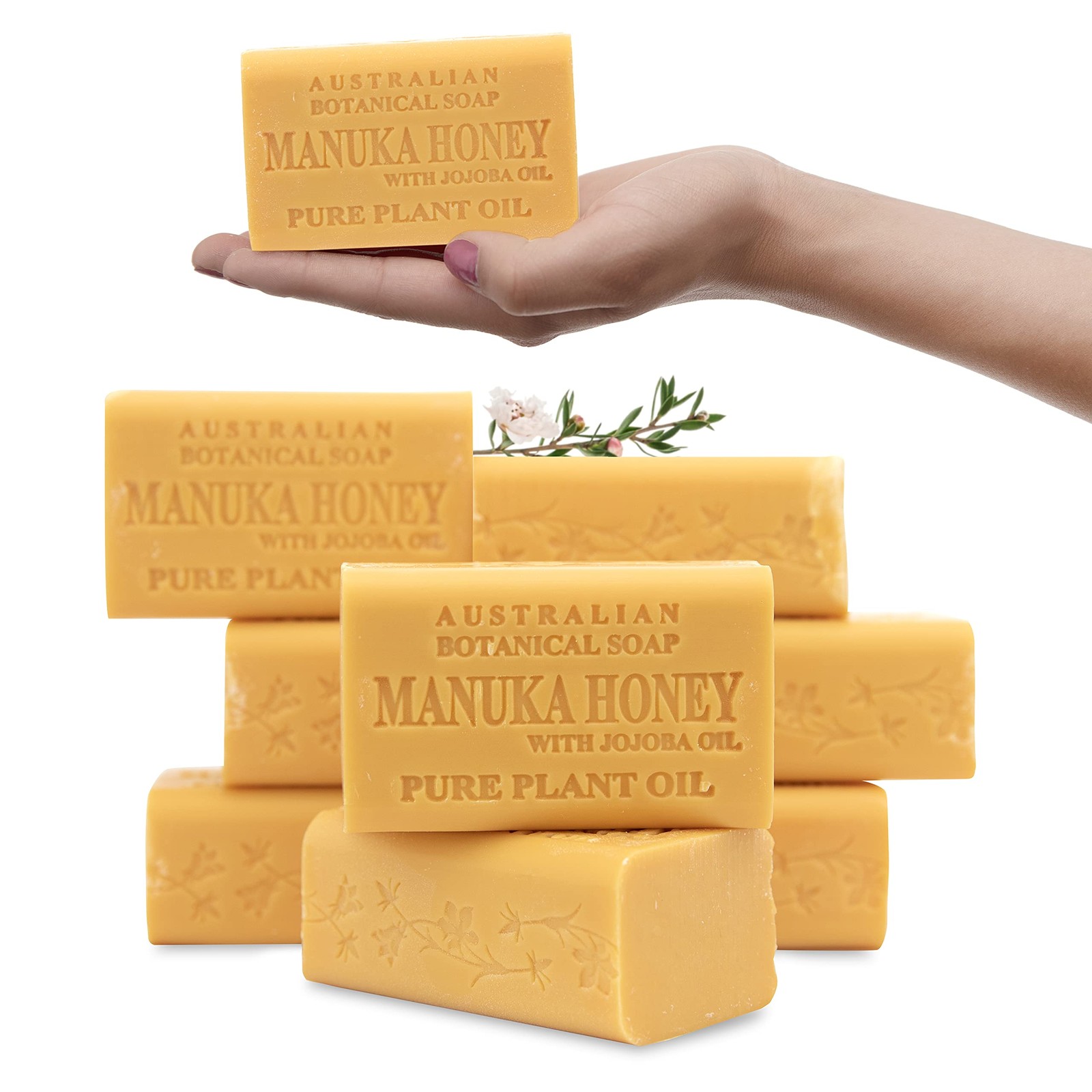 Australian Botanical Soap Manuka Honey Jojoba Oil 6.6 OZ Pack of 8