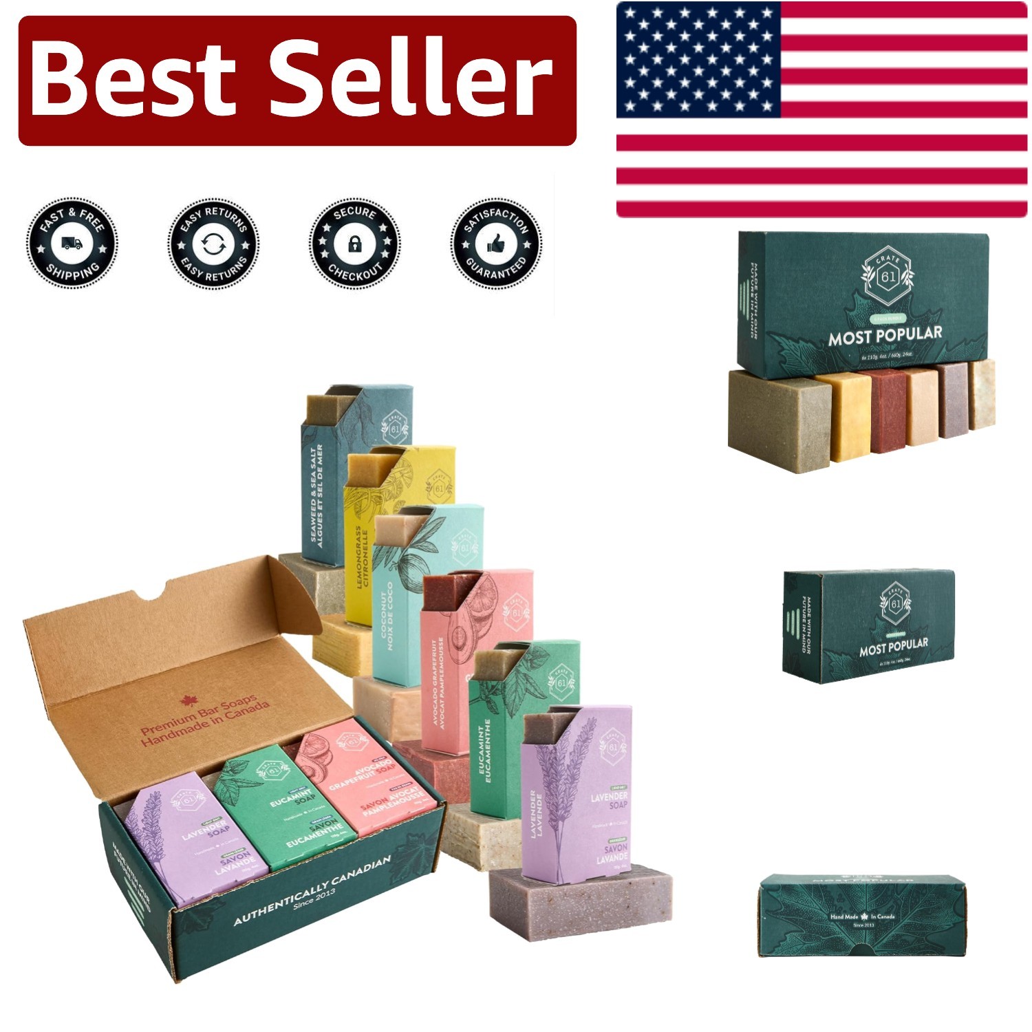Eco-Friendly Plant-Based Soap with Essential Oils – Pack of 6 for Nourished Skin