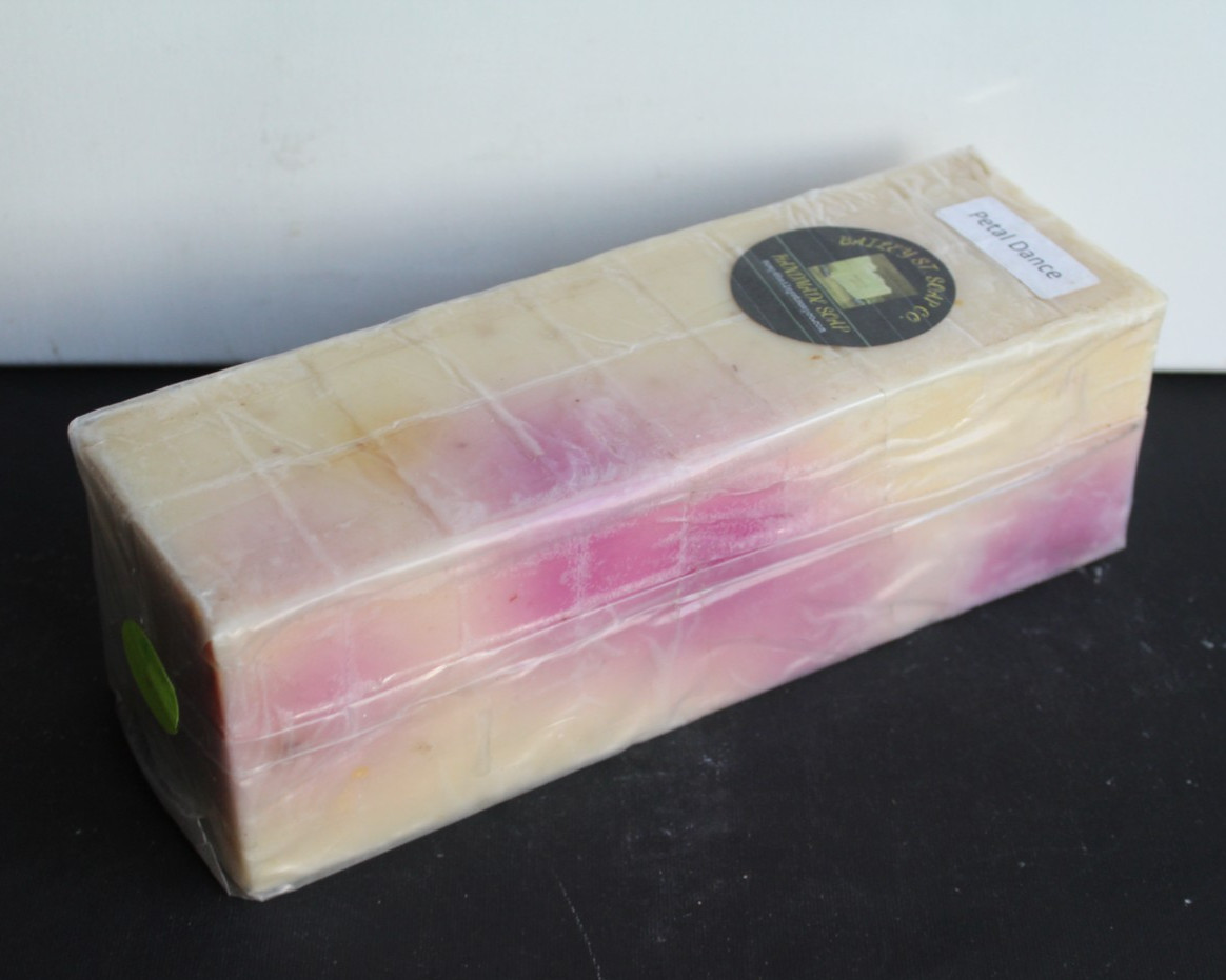 Petal Dance handmade soap loaf – precut 9 bars