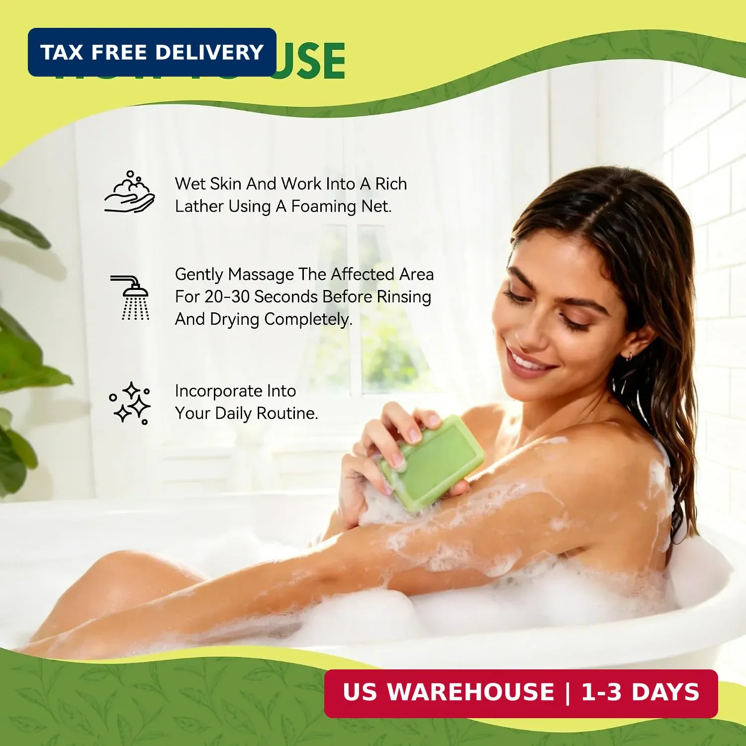 Antifungal Soap Bar for Men & Women: Tea Tree Oil Antifungal Soap for Athlete’s
