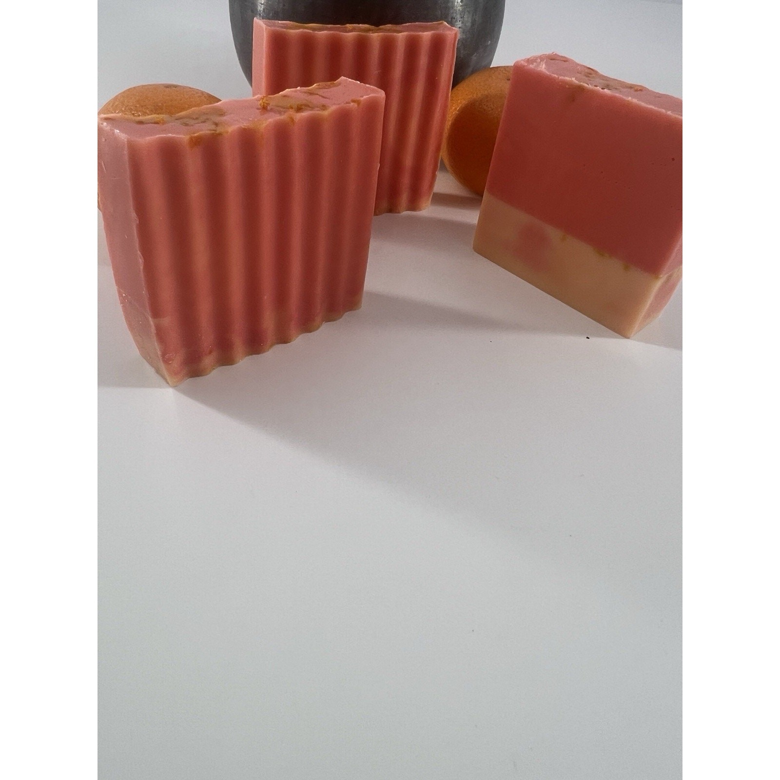 3x Goat Milk Soap Bar Tangerine Grapefruit Orange w/ Zest 3oz Body Handmade New
