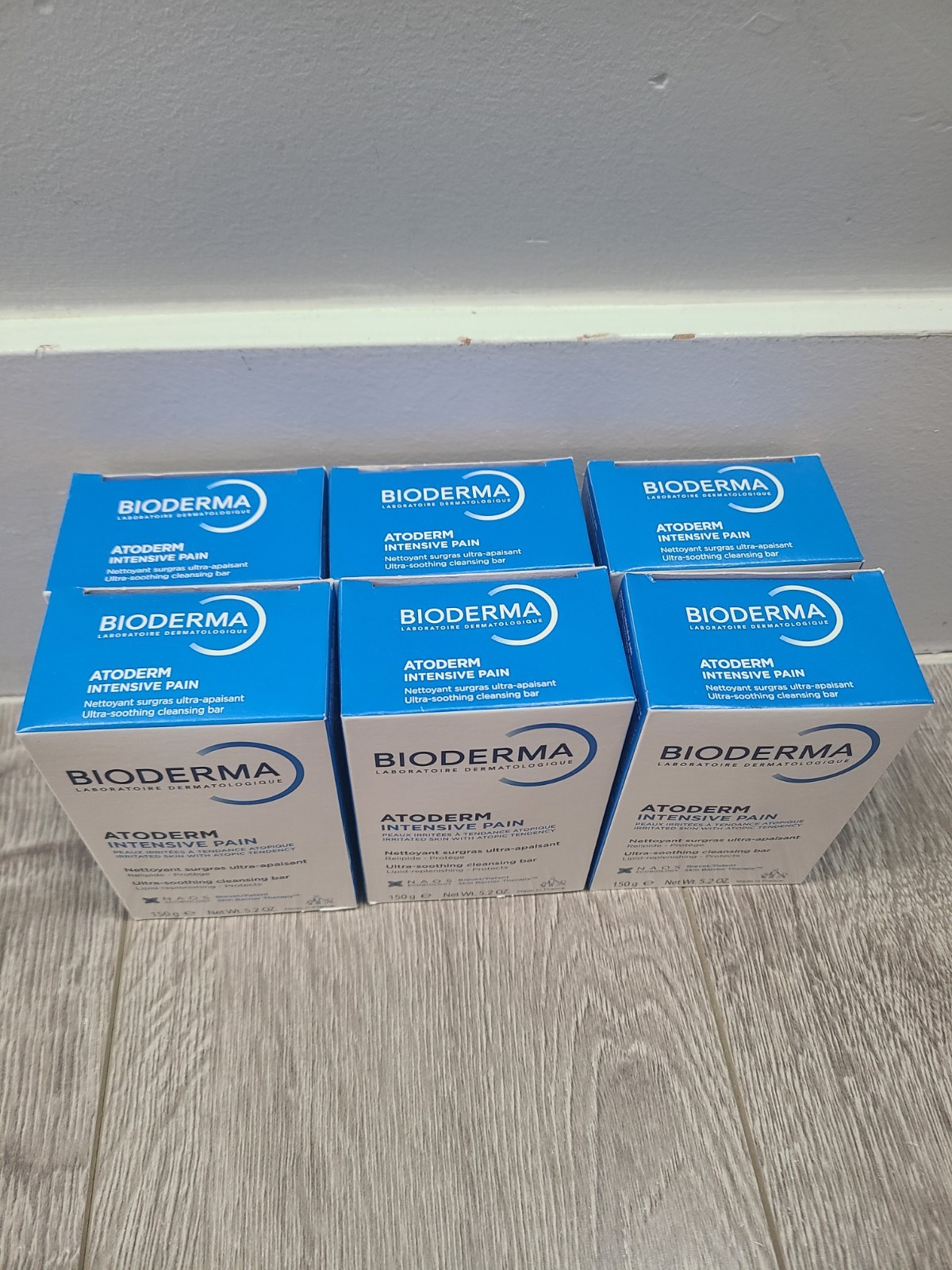 6 X Bioderma Atoderm Intensive Pain Ultra-Soothing Cleansing Bar 150g EXP 01/28