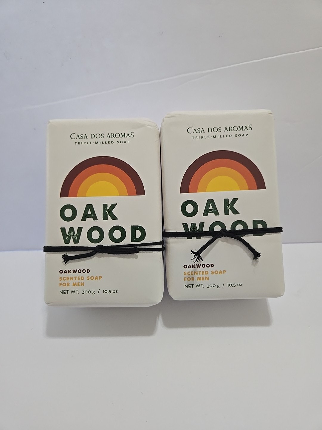Casa Dos Aromas Oakwood Scented Triple Milled Soap Men 10.5 oz Each Set Of 2