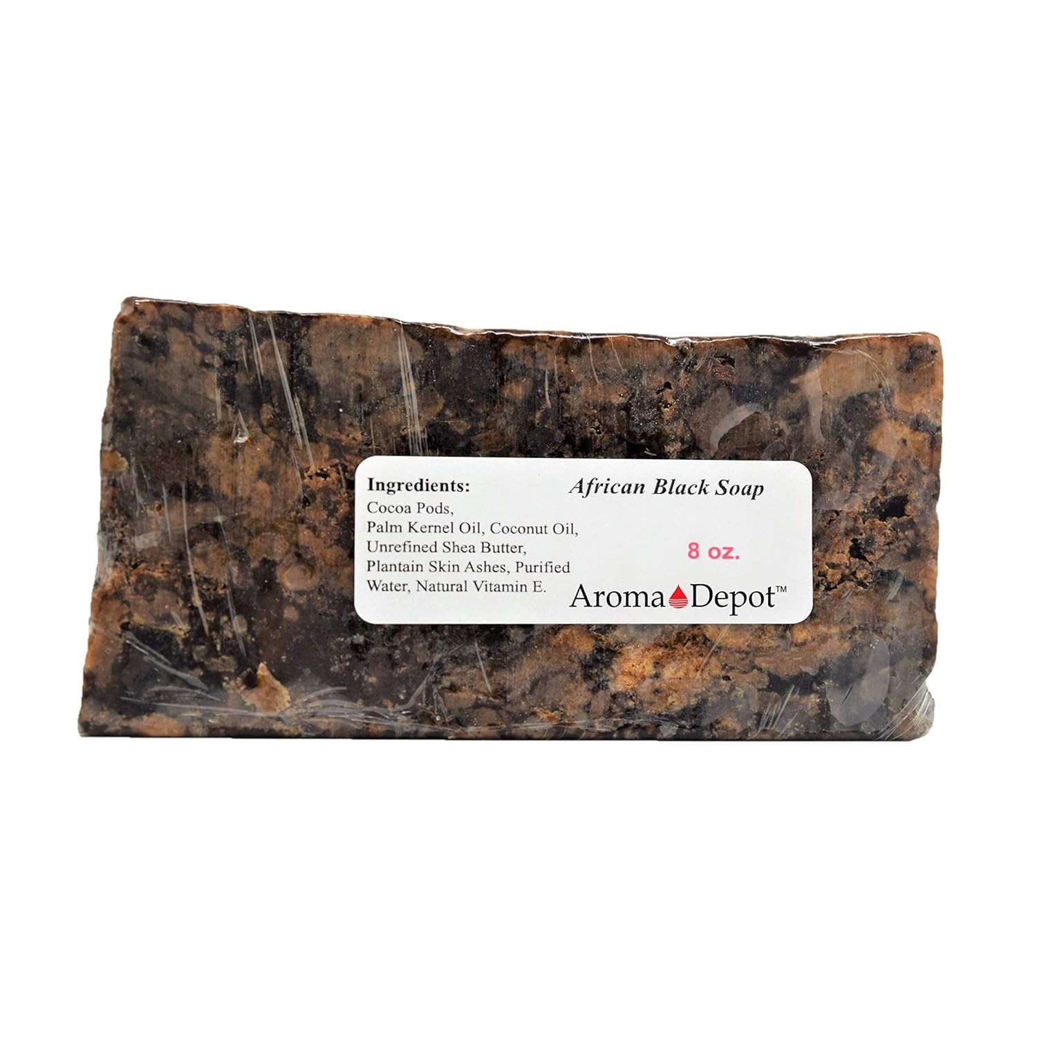 Raw African Black Soap 8Oz 100% Raw Natural Soap for Acne, Eczema, Psoriasis, Sc
