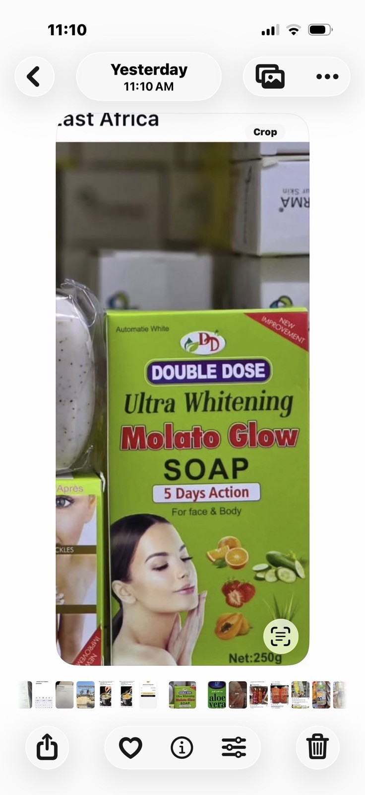 DOUBLE DOSE Molato Glow Ultra Whitening Soap, Egg Yolk Scent, 250 g