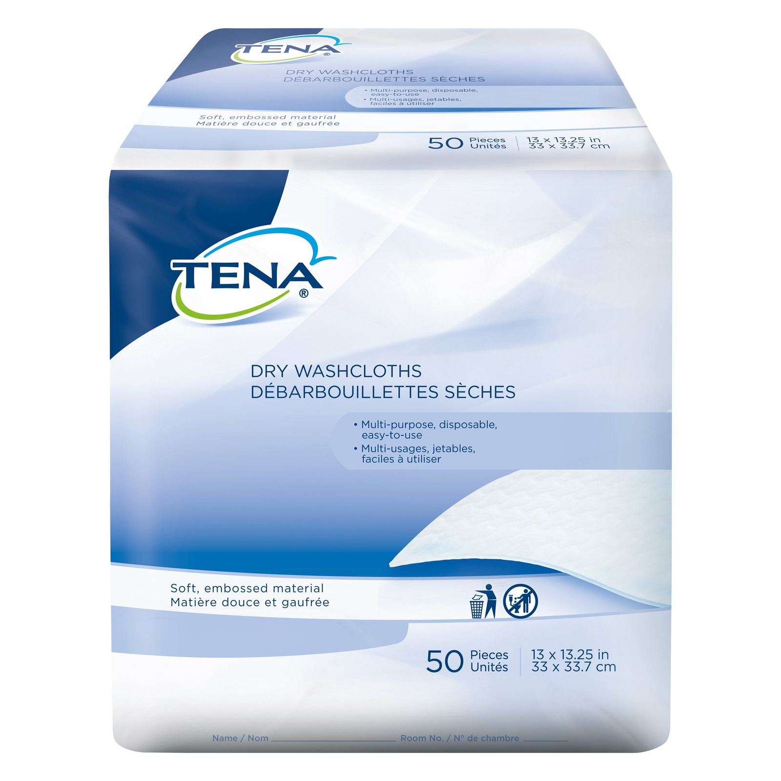 TENA Adult Wipe or Washcloth 13 X 13-1/2 Inch