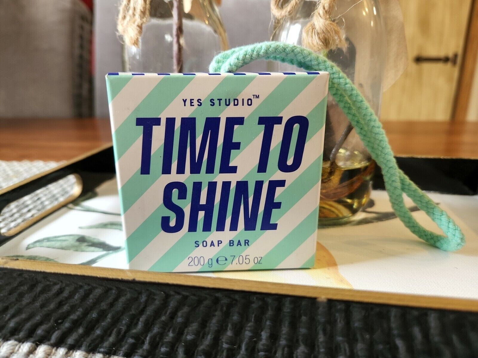 Yes Studio Time To Shine Pear Soap Bar on a Rope 7.05 Oz