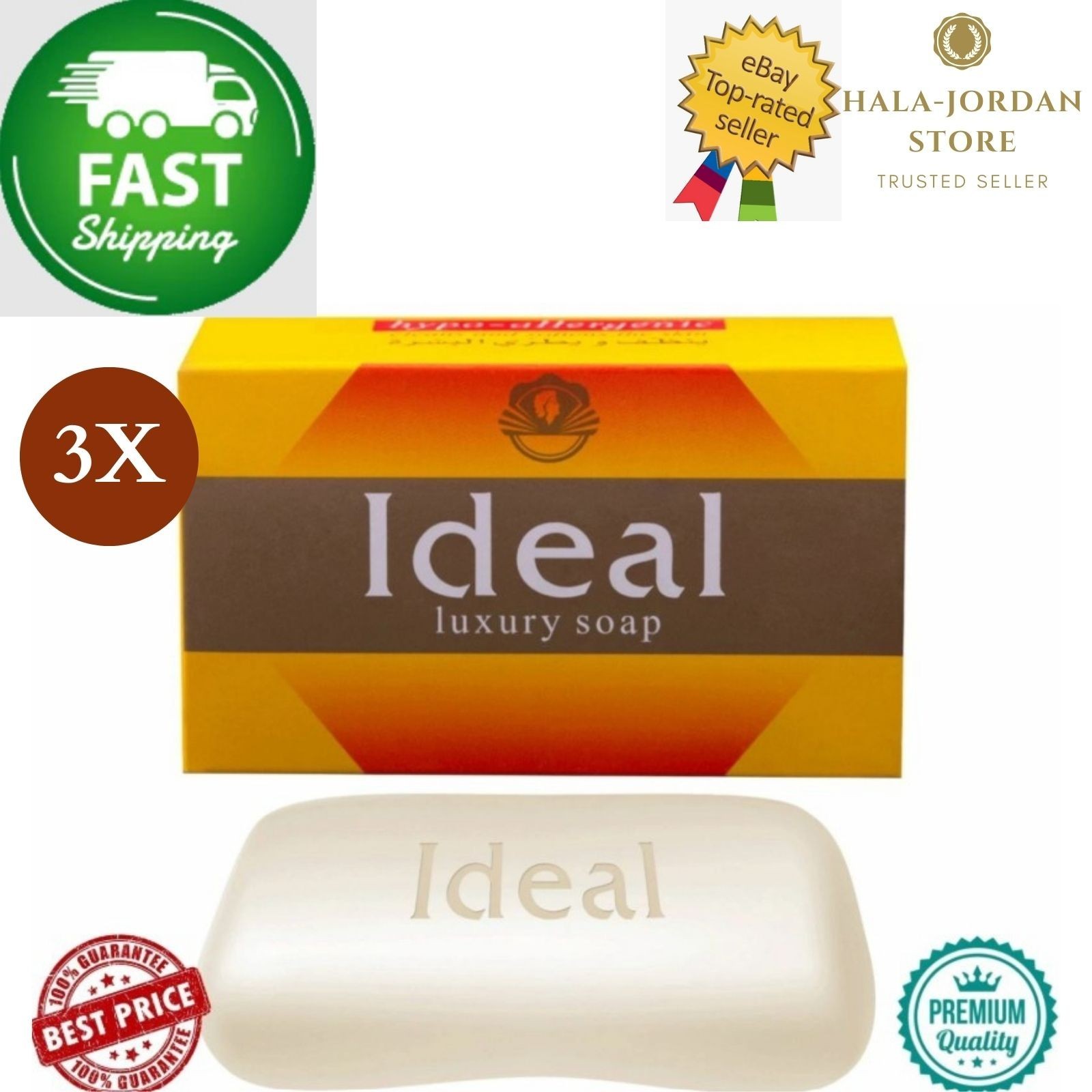 3 X Ideal Soap Clean The Skin Purifying & Whitening 125g ⭐FAST SHIPPING⭐