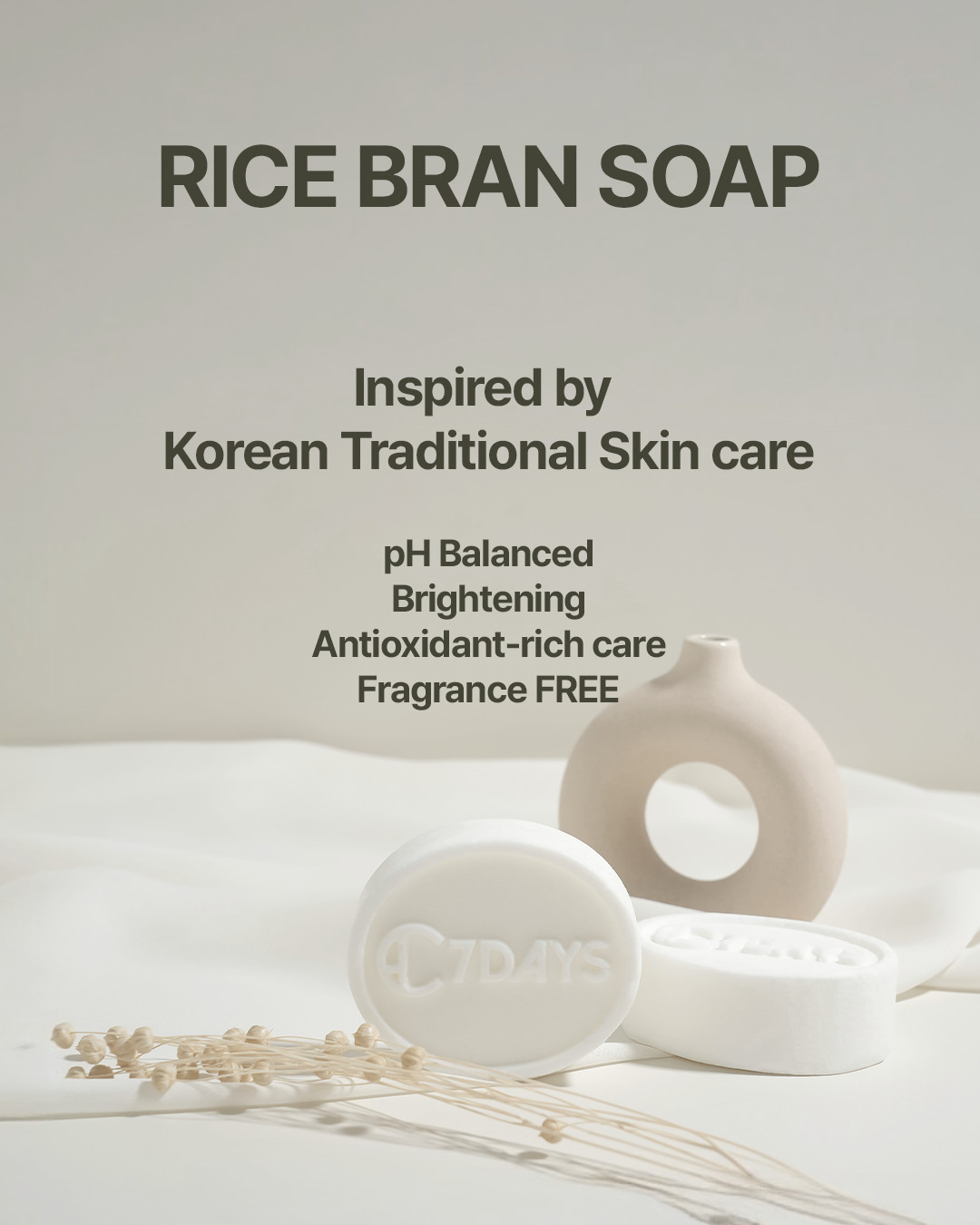 CDH7DAYS Handmade Soap, EWG Verified, Vegan Certified, Natural, Fragrance-Free