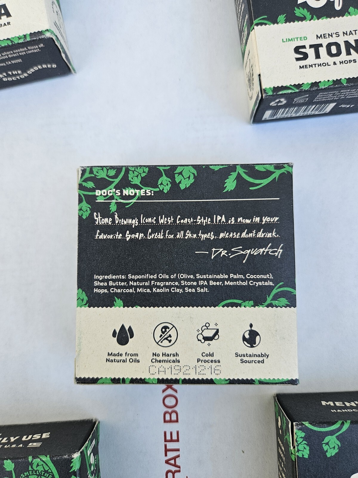 5x LOT- Dr. Squatch Limited Edition Stone IPA Menthol & Hops 5 oz Natural Soap