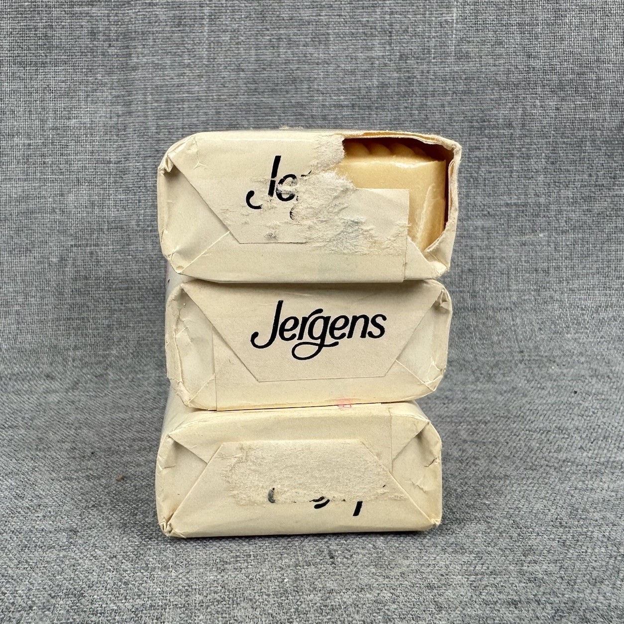 3 Jergens Bath Bar Lotion-Mild Soap 3 oz Facial Bath Vintage Three Bars Total
