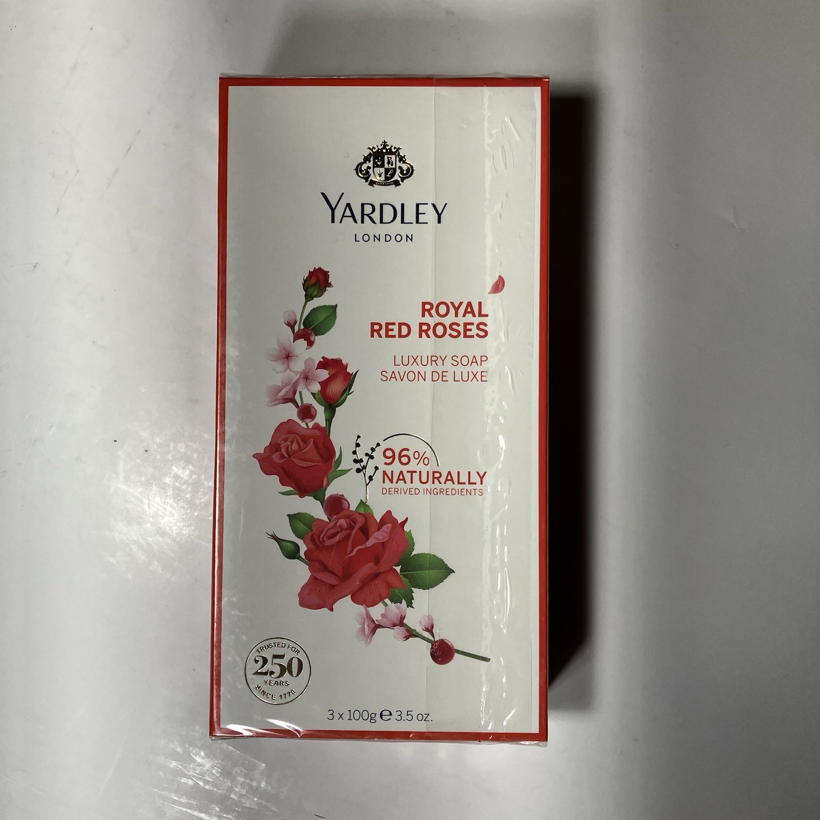 Yardley London Royal Red Roses Luxury Bar Soap (3.5 oz) Bath & Body Bar 3 Pack