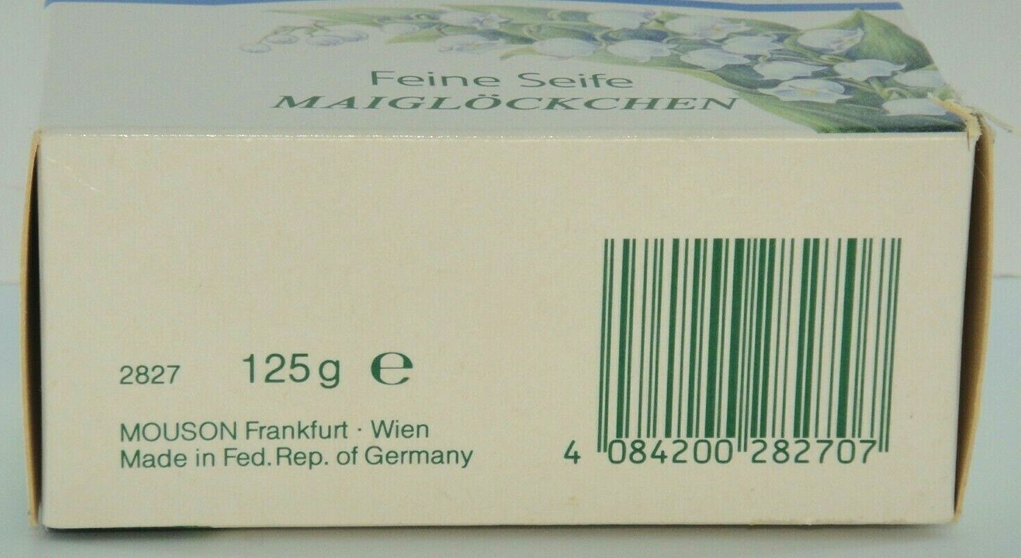 Mouson Feine Seife Maiglockchen 125 gram Bar of Fine Soap made in Rep.of Germany