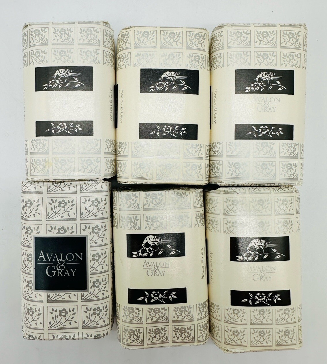 Lot of 6 Vintage 1990’s Avalon & Gray Bar Soaps Hotel Size 2.5 oz. NOS