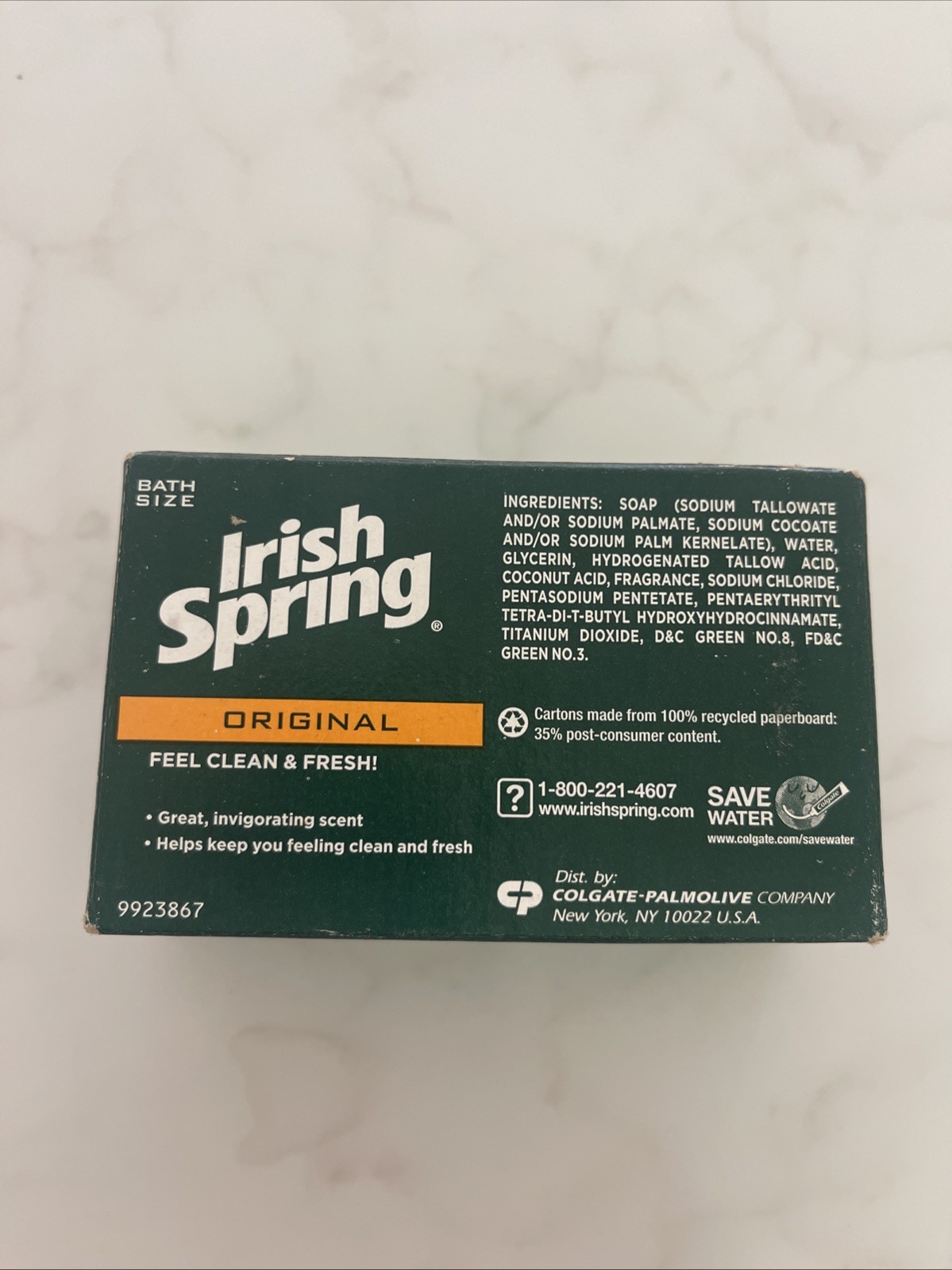 1 PCS IRISH SPRING ORIGINAL DEODORANT BAR SOAP 3.7oz NYNY Vintage