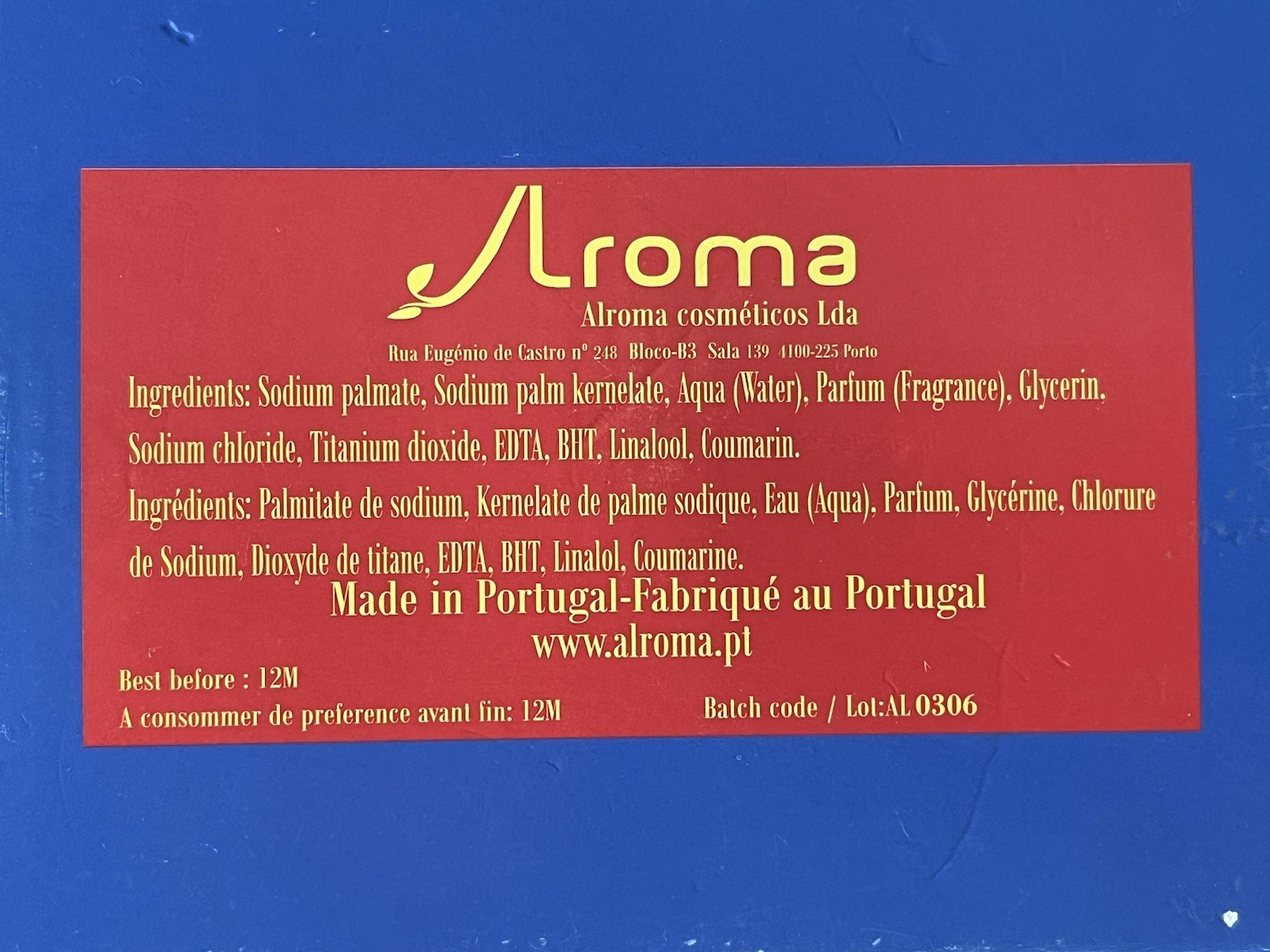 Lavender Aroma Aromatic Bar Soap Made in Portugal Gift 2 Soap Bars in Box