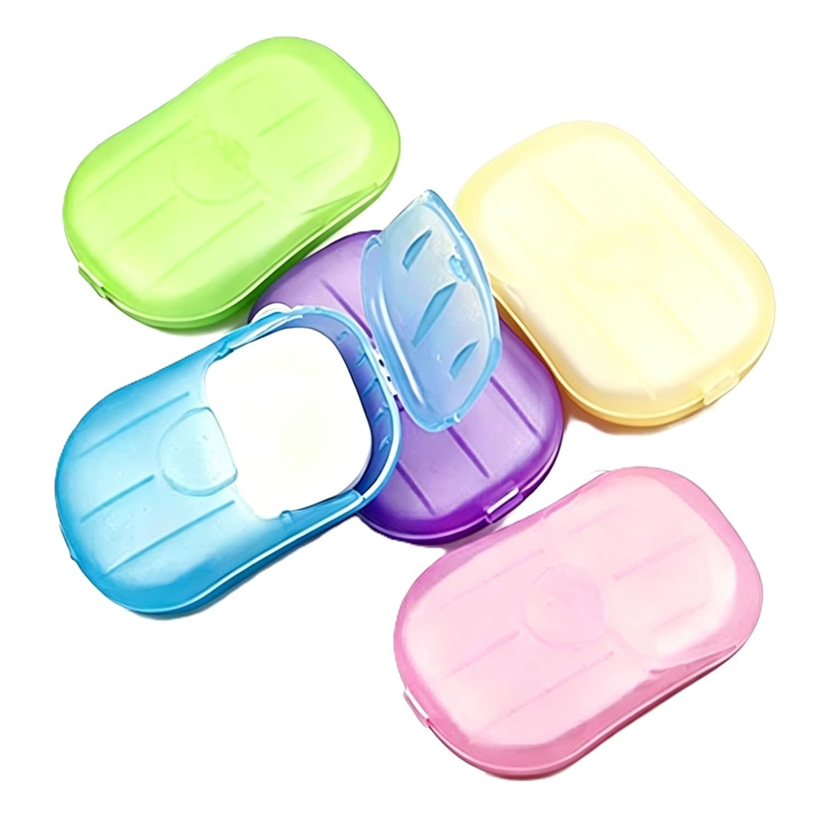 Colorful Disposable Soap Sheets Paper, 5 Boxes, Hand Cleaner Fragrance, Mini
