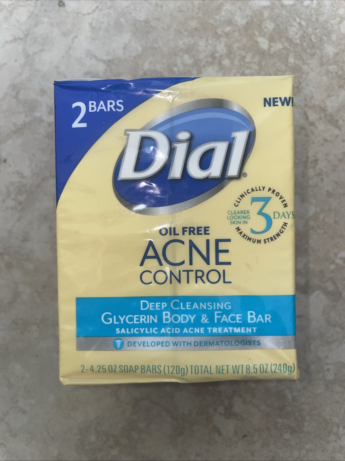 Dial Oil Free Acne Control Deep Cleansing Face Bars Soap Sealed Discontinued