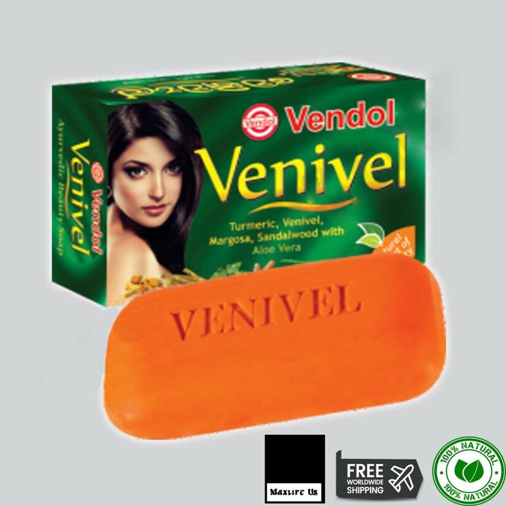 80g VENIVEL SOAP Herbal Ayurveda Beauty for Gold Skin Pure Natural from SriLanka