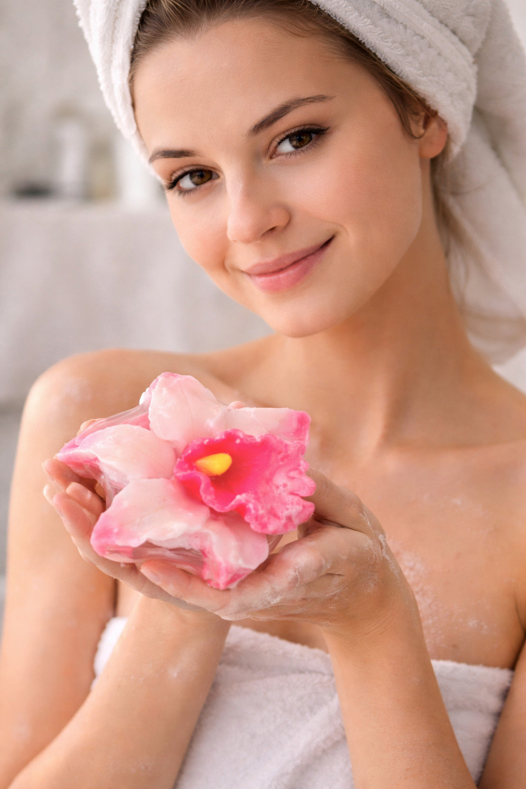 Decorative Floral Soap, Elegant Bathroom Décor, Perfect Gift Basket,Floral Scent