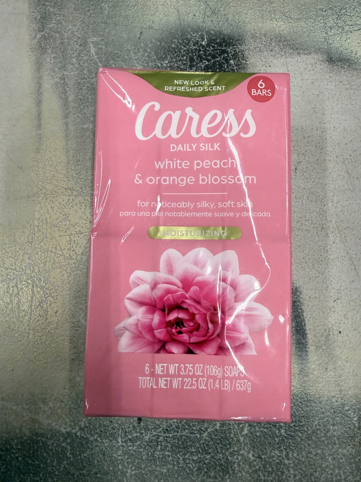 Caress Silk White Peach & Silky Orange Blossom 6 Bars 4.0 oz Each