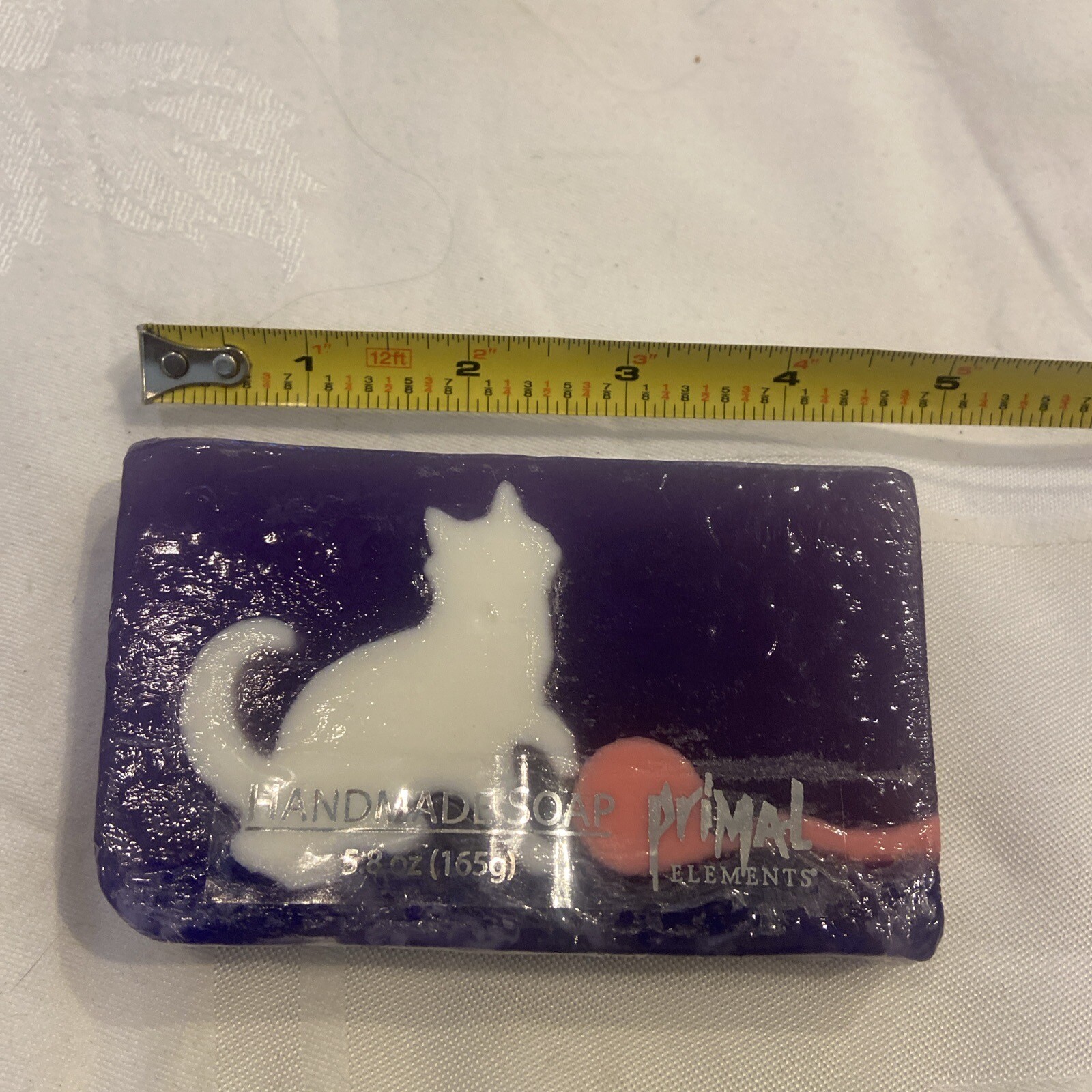Primal Elements, WHITE CAT Full Size 5.8oz Handmade Soap New In Wrap