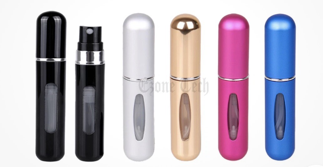 5 PCS Mini Travel Perfume Atomizer Bottle Portable Spray Pump Case Refillable