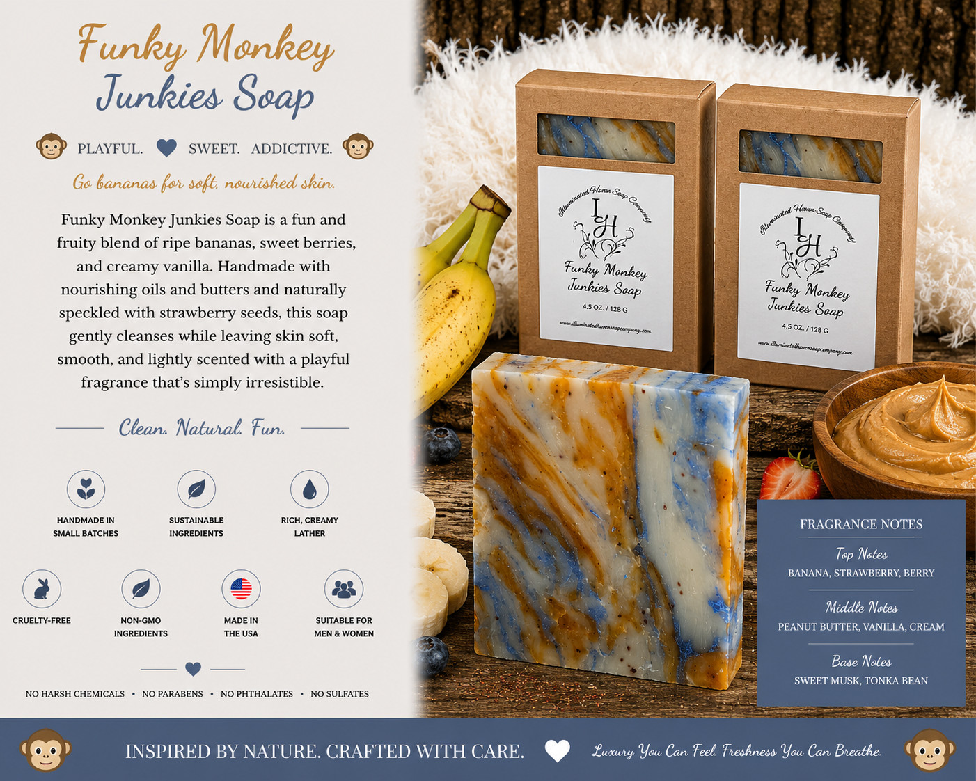 Handmade Artisan Soap Bar Natural Bath Soap Shea Butter USA Made Moisturizing
