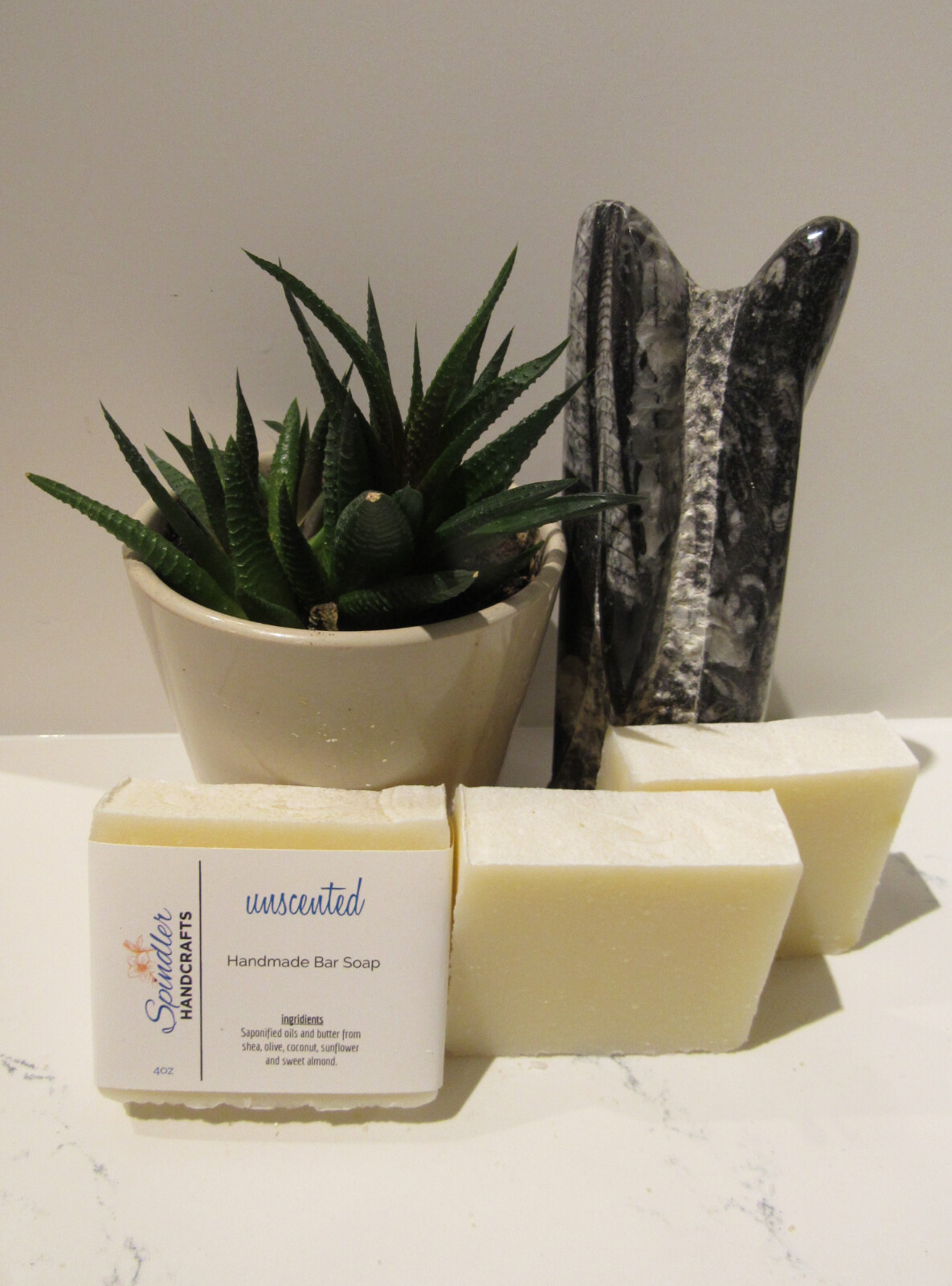 UNSCENTED – Moisturizing Handmade-Homemade Shea Clay Bar Soap, wt. 4oz