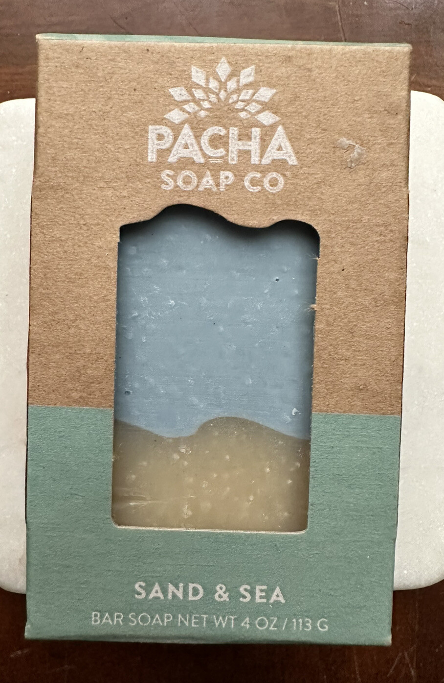Pacha Soap Co. Sand & Sea Exfoliating Bar Soap 4 oz Handcrafted New in Box