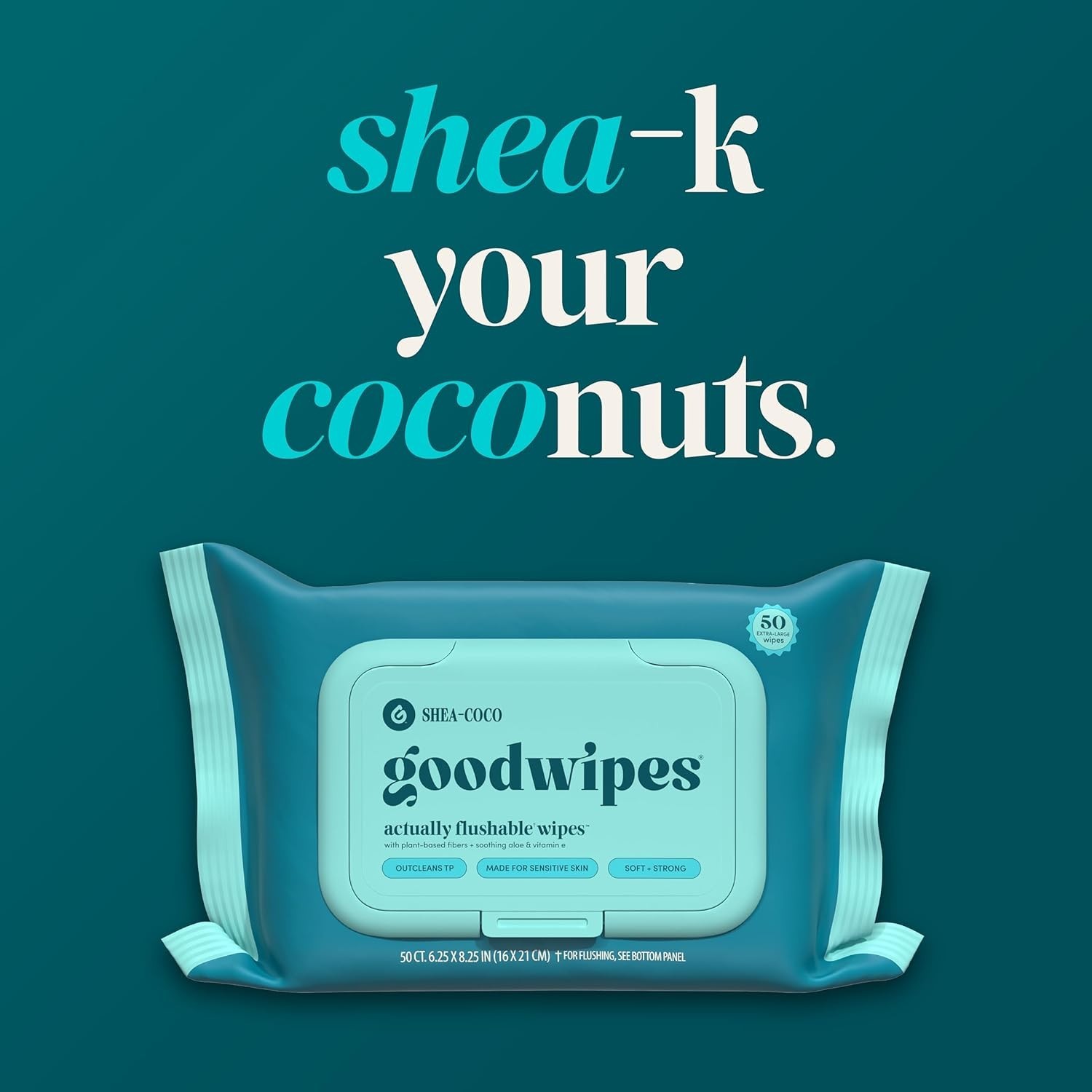 XL Flushable Wipes Bulk Pack, Shea-Coco Scent, 418 Count