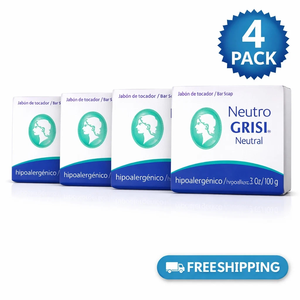 GRISI NEUTRAL NEUTRO SOAP Balancing 3.5 oz Scent Bar Hand Face Jabon 8 Pack