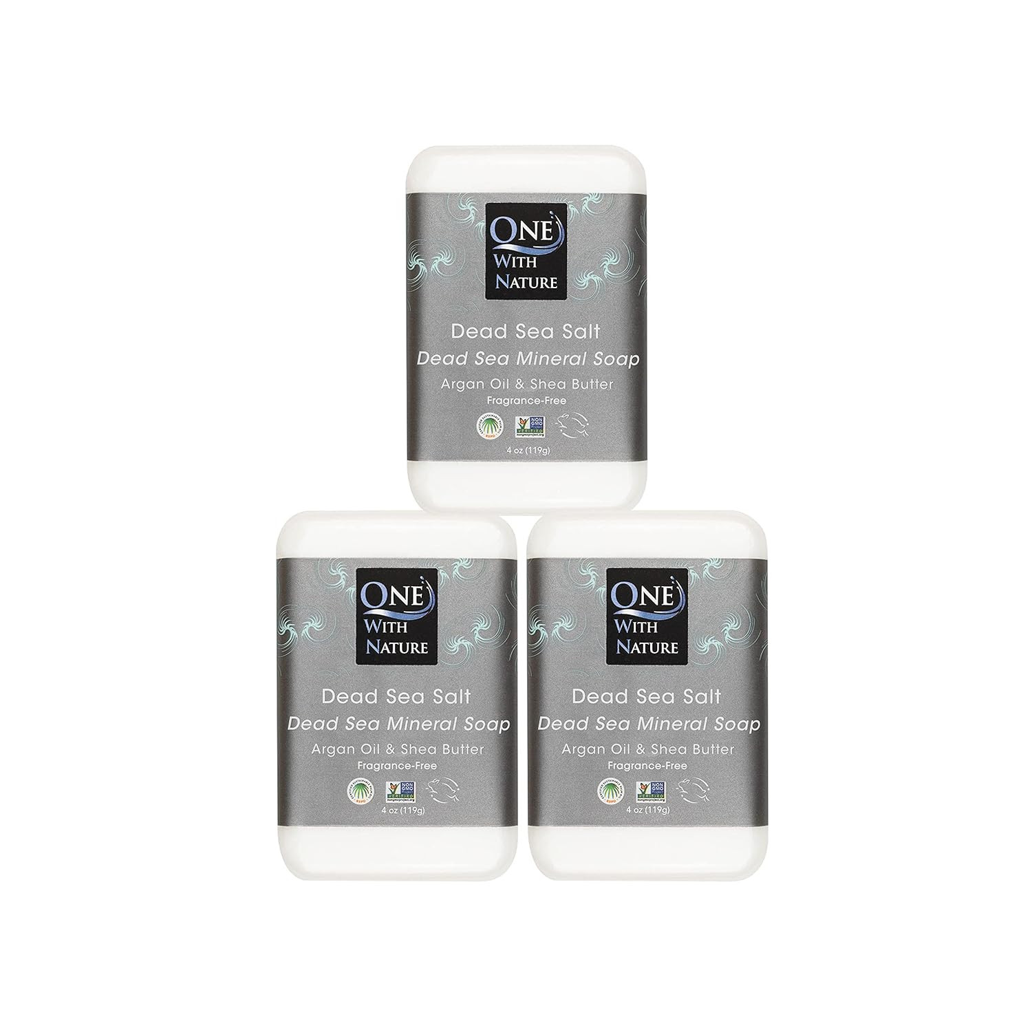 Dead Sea Salt Soap 4Oz 3-Pack – Purifying Soap Bar with Dead Sea Minerals for Fa