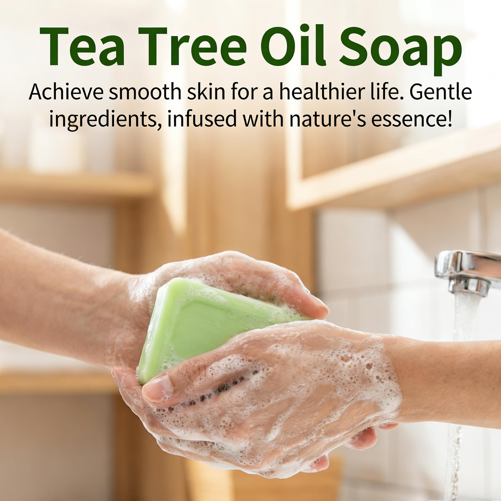Tea Tree Soap, Tea Tree Oil Soap, Contains Tea Tree Oil, Coconut Oil, and Tur…