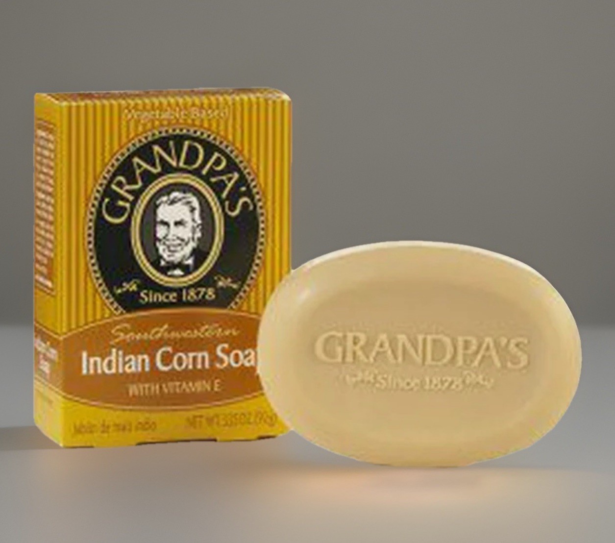 Vintage Grandpa’s Since 1878 Vegetable Based Soap 3.25 oz.~ Indian Corn Soap
