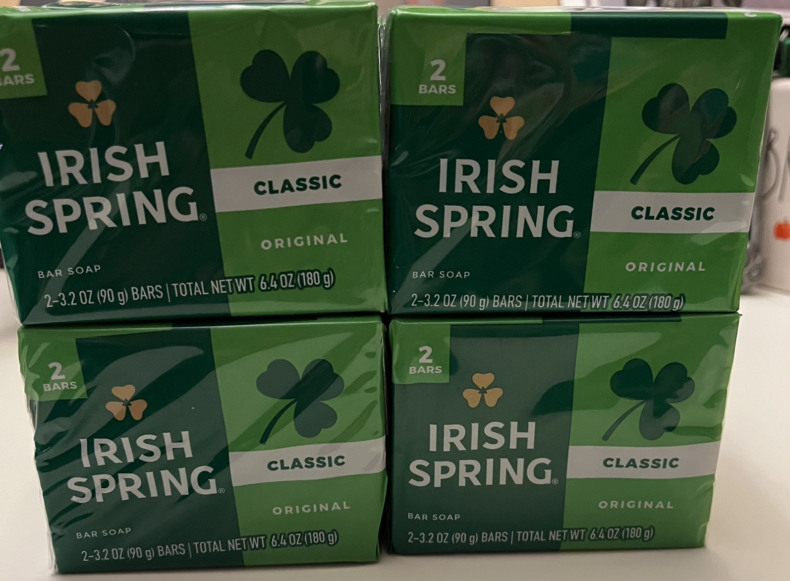 Irish Spring Original Scent Classic Bar Soap – 16 Bars Total – 3.2 oz Lot of 8