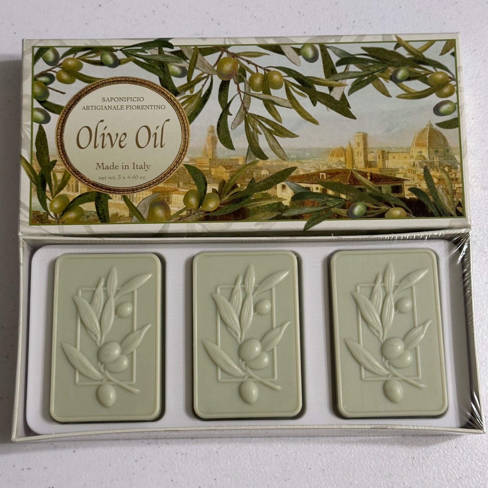 Saponificio Artigianale Fiorentino Olive Oil Bar Soap Set Made in Italy NEW