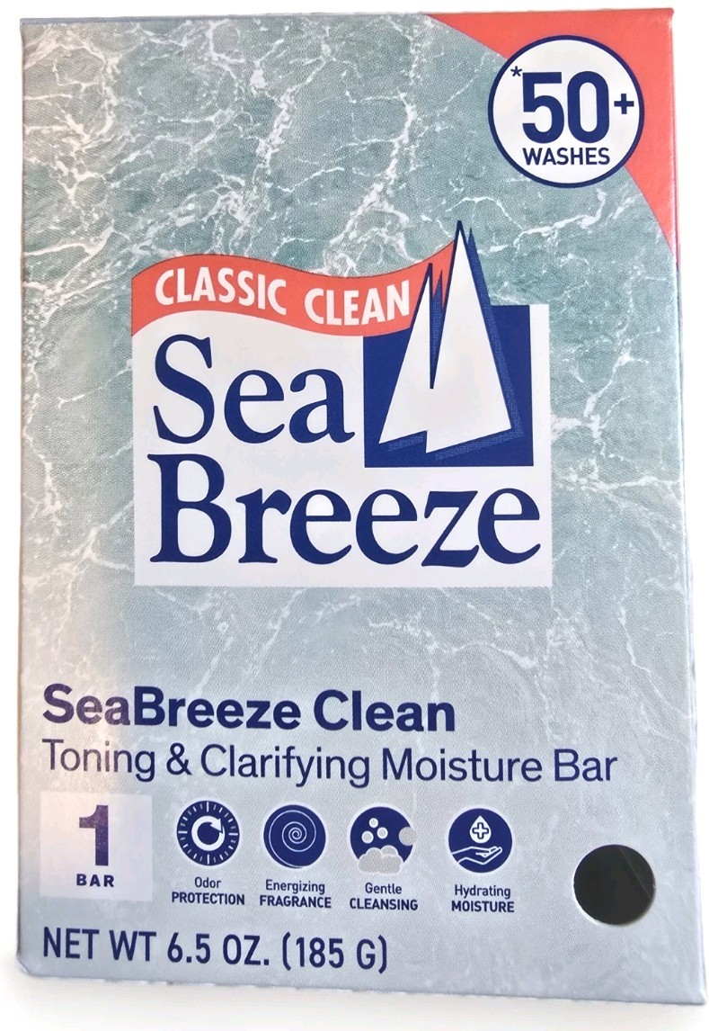 4 SEA BREEZE Classic Clean SeaBreeze Clean Toning Clarifying Moisture Bar 6.5 oz