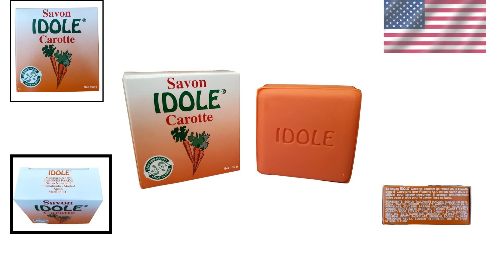 Gentle Carrot Soap 100g for All Skin Types Helps Maintain Youthful Glow