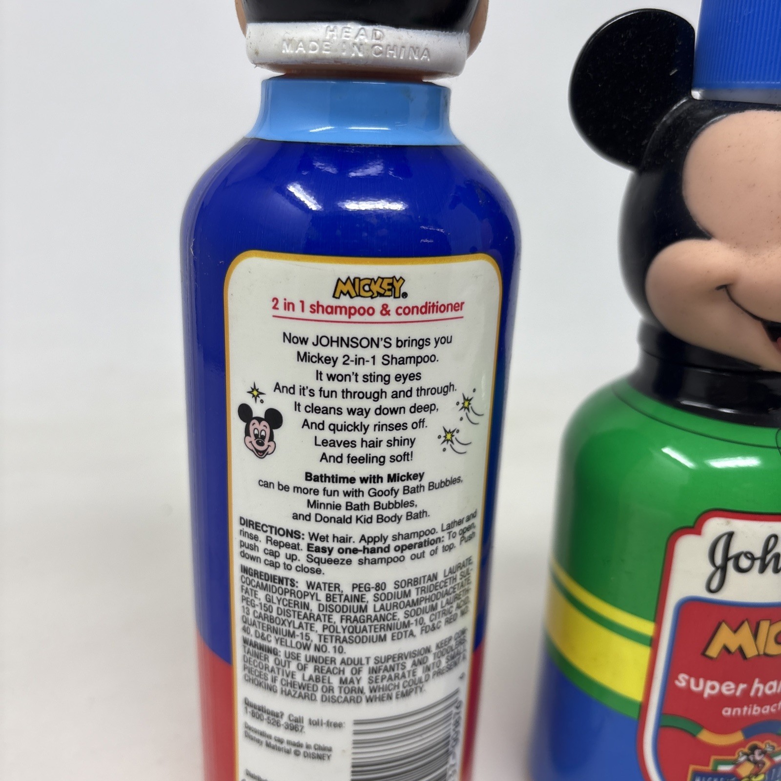 NOS Johnson’s Mickey Mouse Hand Soap And Shampoo Brand New RARE