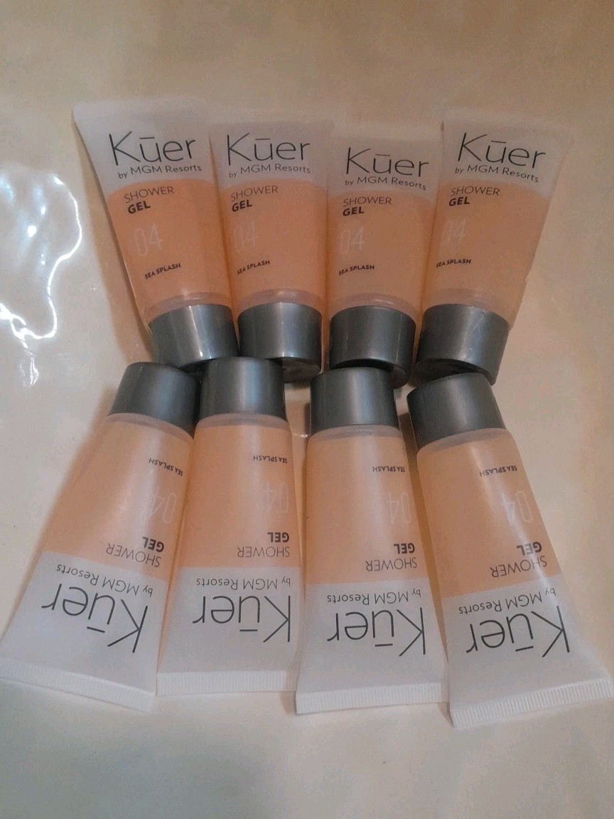 (Lot If 8) Kuer Sea Splash Shower Gel Hotel Travel Size 1.25 fl oz MGM Resorts