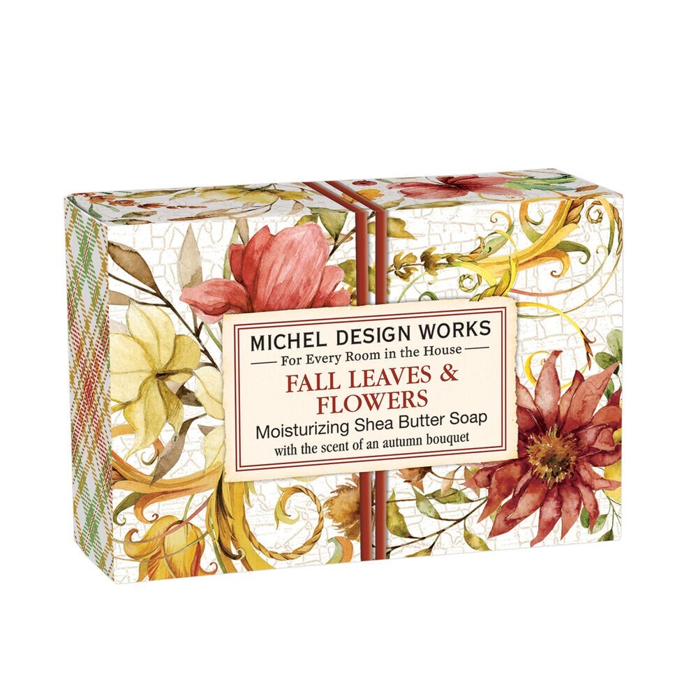 Michel Design Works Fall Leaves & Flowers Shea Butter Soap Bar Autumn Leaves Fig