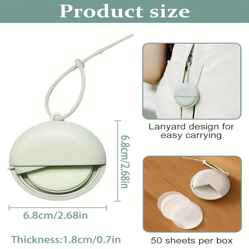 Convenient soap box with hanging rope, travel soap box, containing 50 sheets
